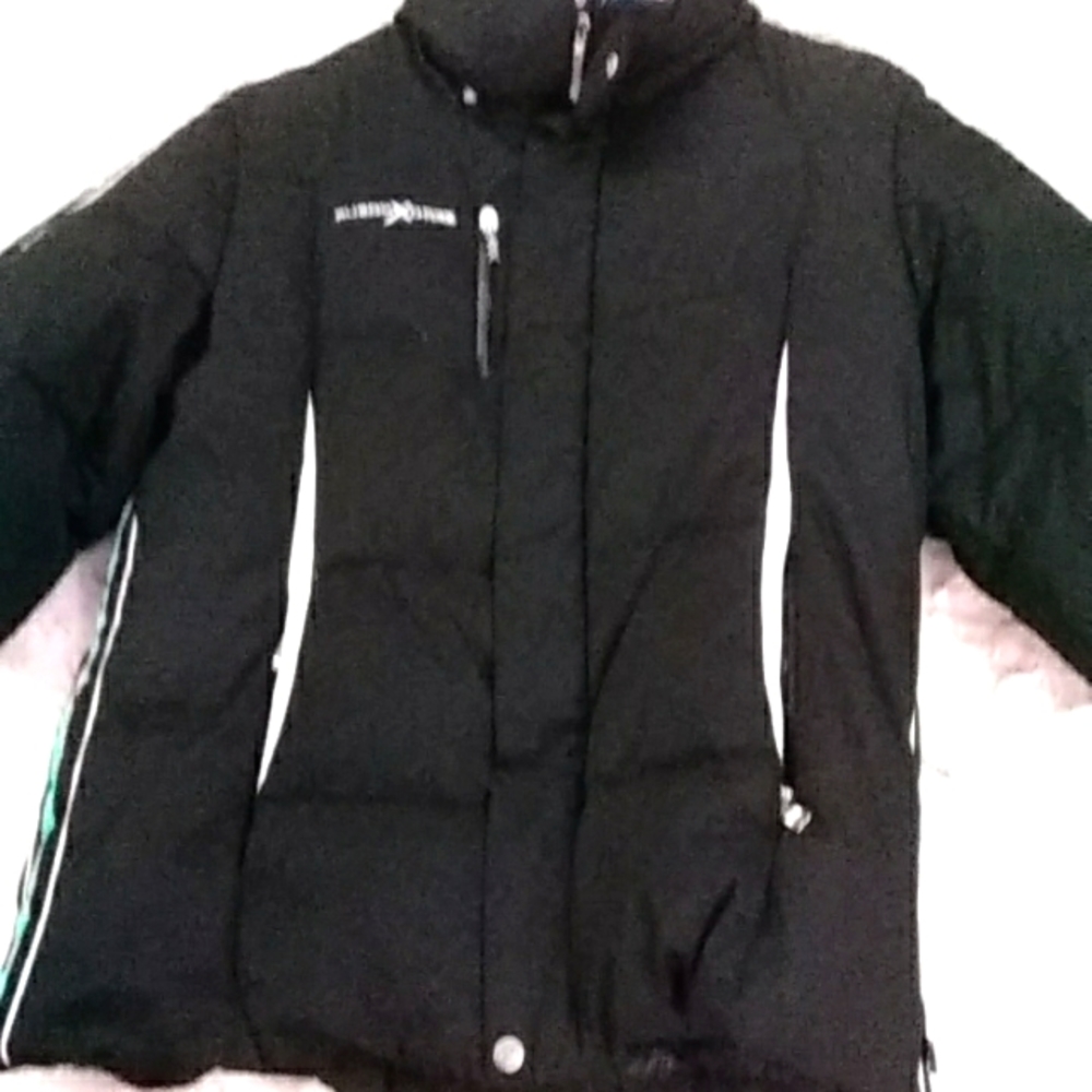 FLEECE LINED WINTER JACKET BLUE AND BLACK